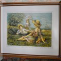 A01. Signed limited edition lithograph by Jacques Lalande. 29”h x 34”w 